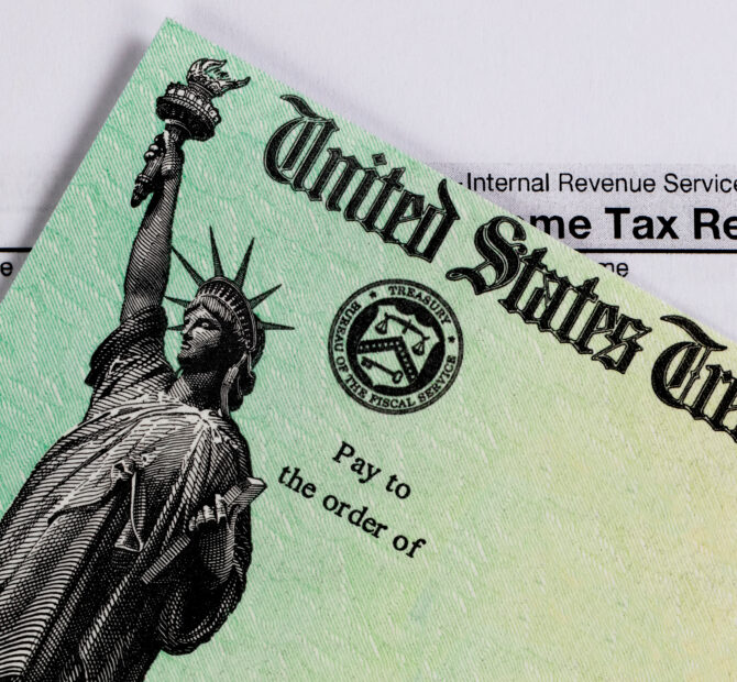 US Government refund check