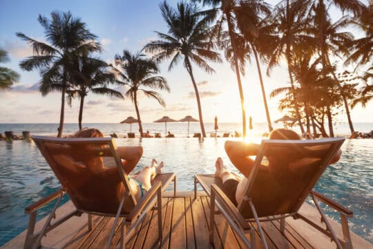 couple in beach chairs